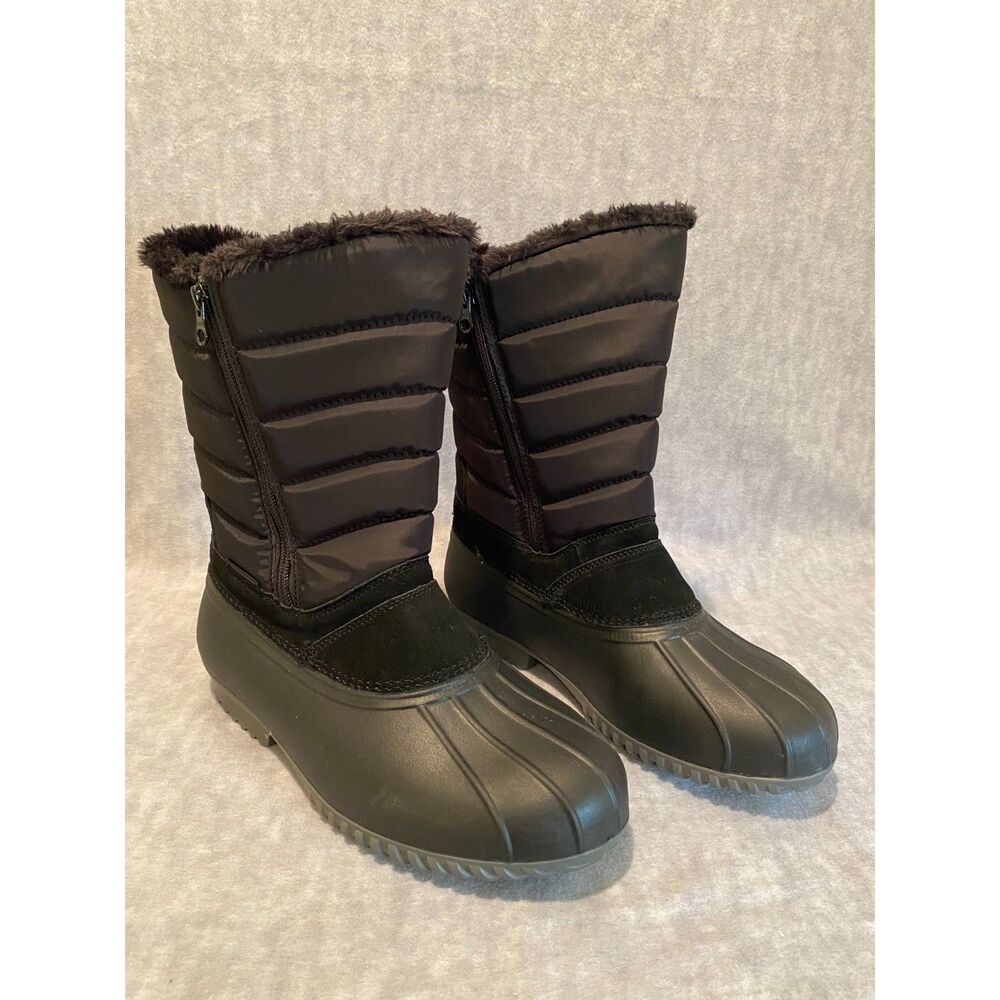 PROPET Illia Winter Duck Boot Womens 9.5M Black New WBX035N